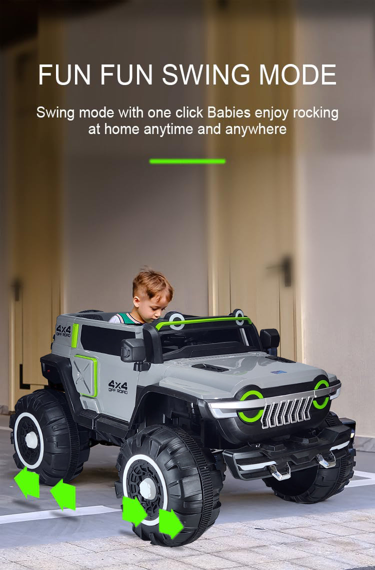 Kids Big Size 4x4 Battery Operated Rechargeable Driving Jeep I Large Size 4 + 1 Motors I Premium Quality I Top End Configuration | 1-12 Years | Remote Control + Mobile App Kids Big Size 4x4 Battery Operated Rechargeable Driving Jeep I Large Size 4 + 1 Motors I Premium Quality I Top End Configuration | 1-12 Years | Remote Control + Mobile App